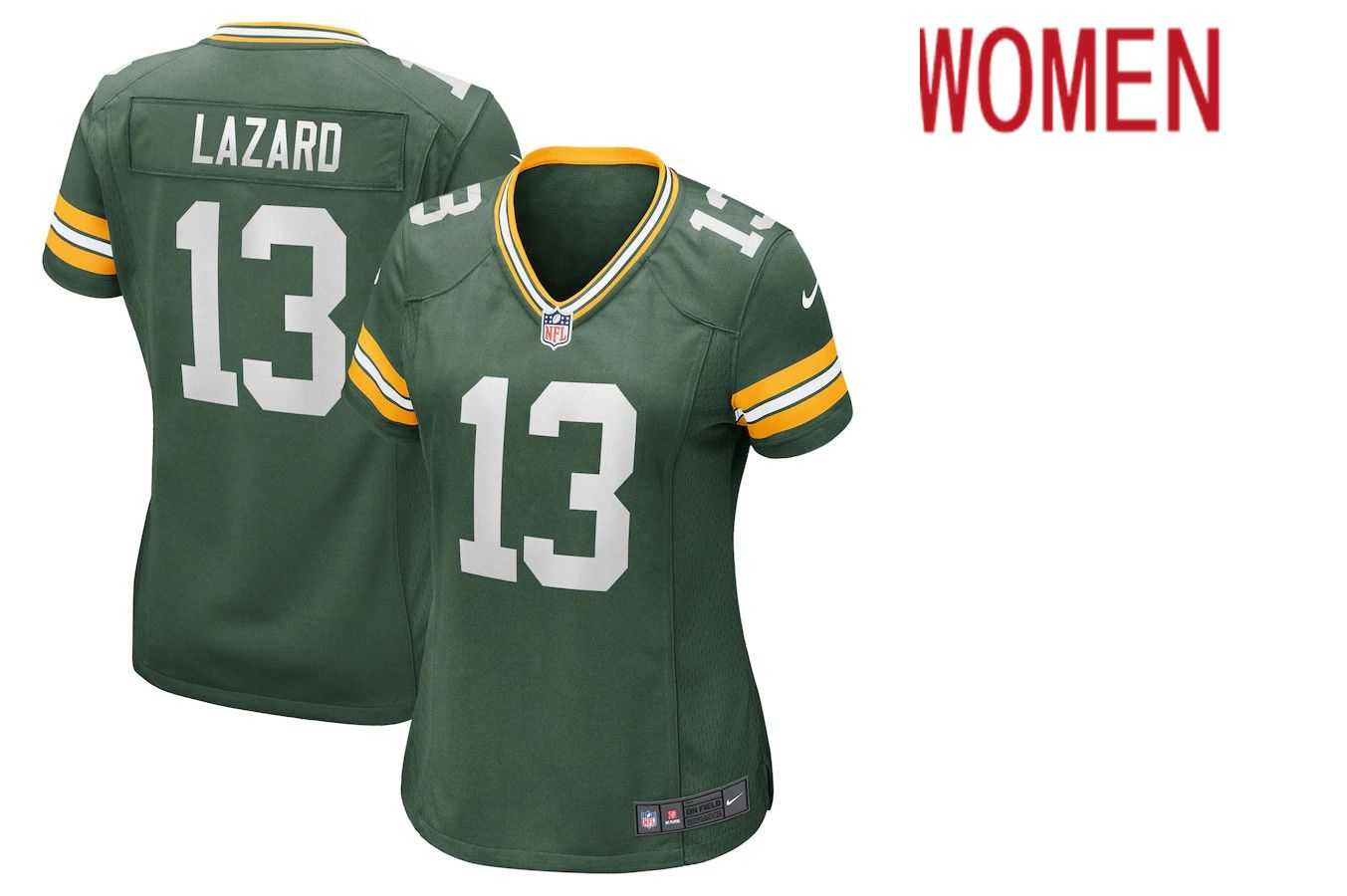 Women Green Bay Packers #13 Allen Lazard Nike Green Game NFL Jersey->women nfl jersey->Women Jersey
